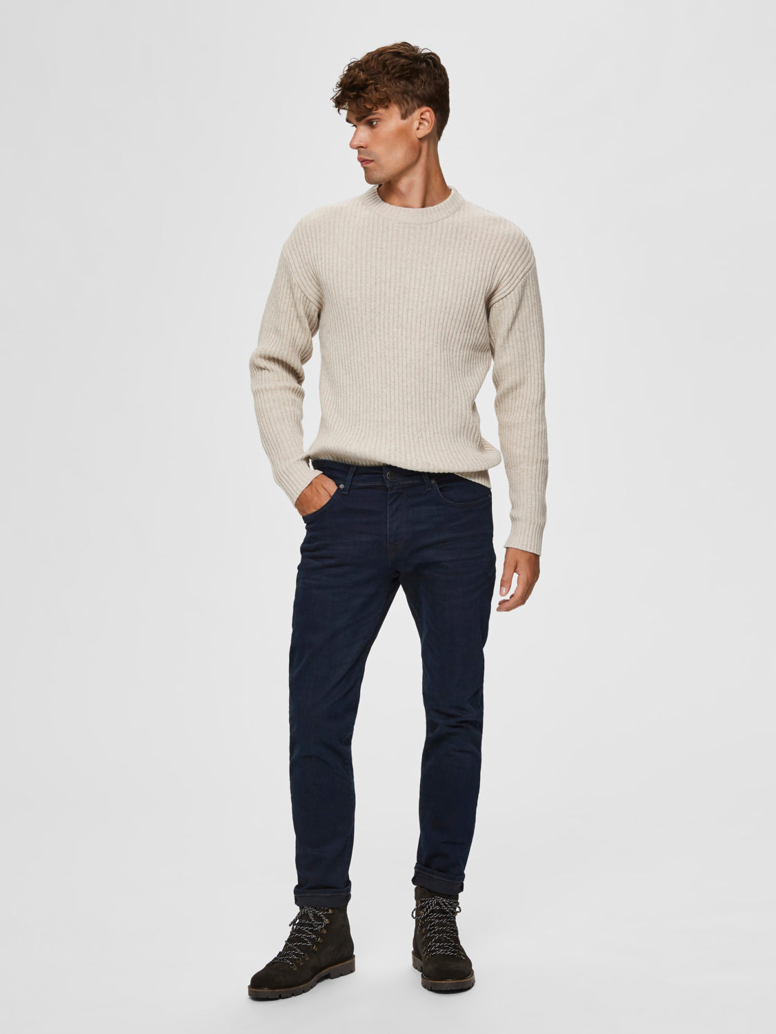 SLHSTRAIGHT-SCOTT Jeans - blue black denim