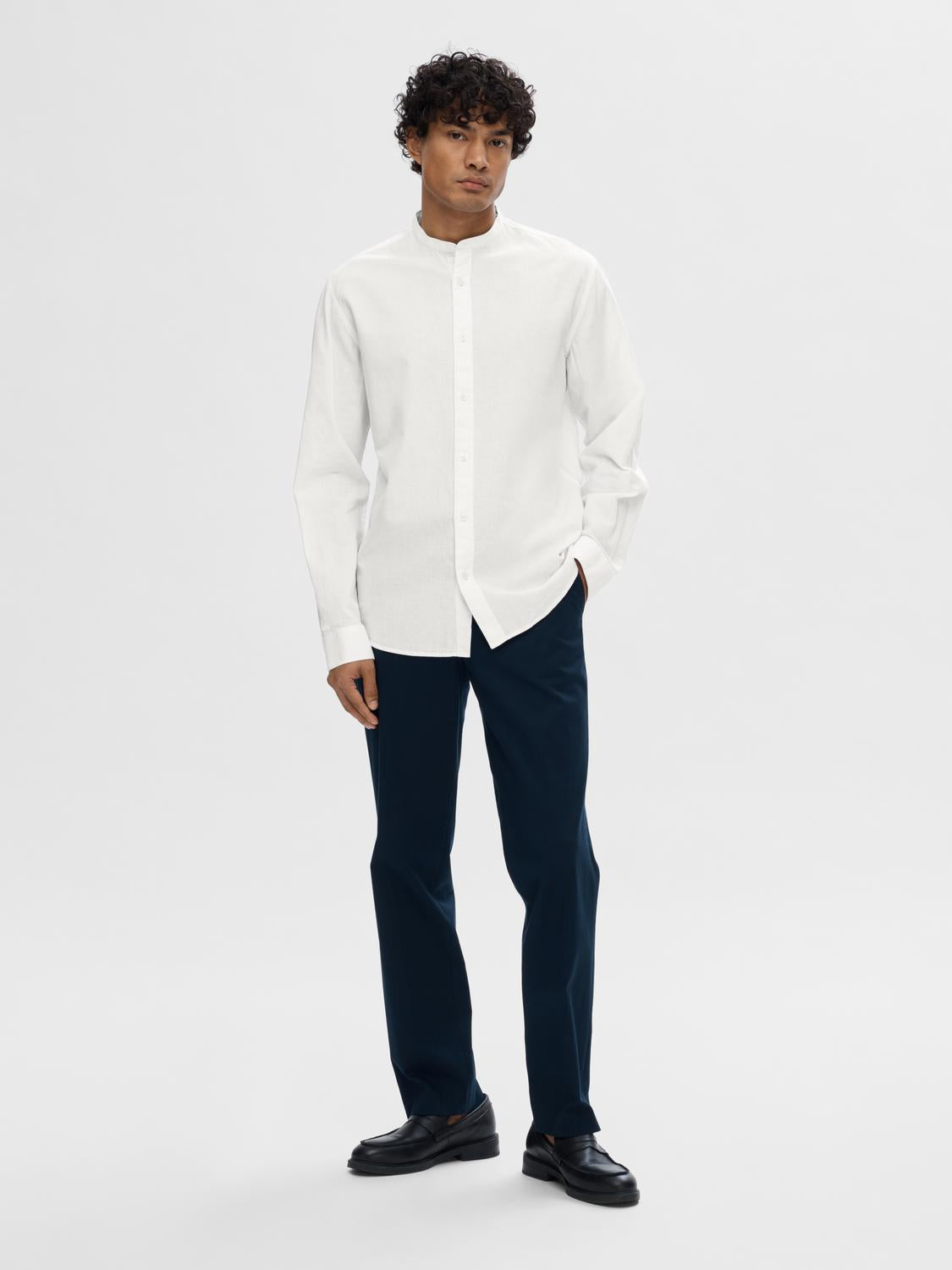 SLHREGSUN Shirts - Bright White