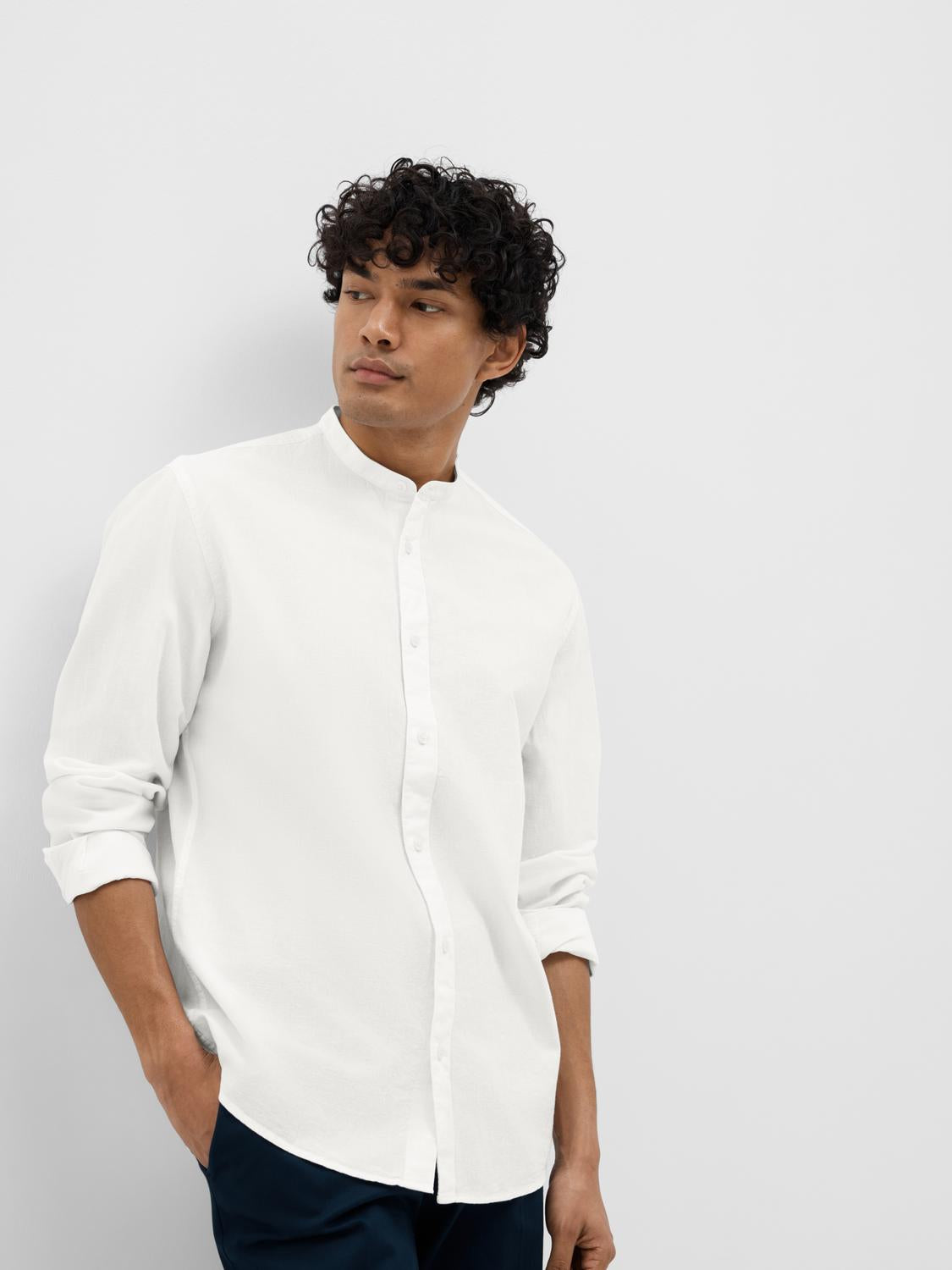 SLHREGSUN Shirts - Bright White