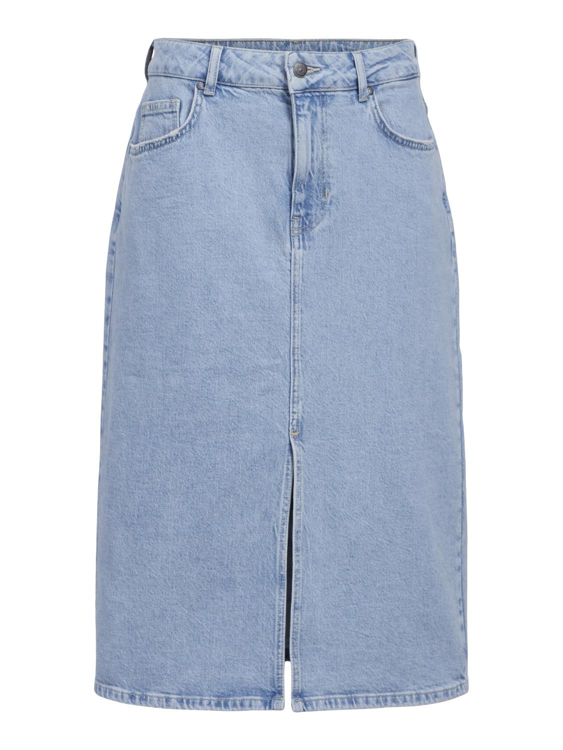 OBJELLEN Skirt - Light Blue Denim