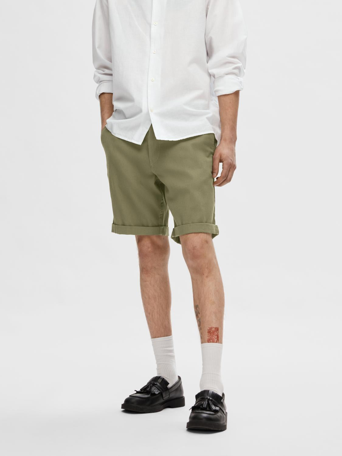 SLHSLIM-LUTON Shorts - Burnt Olive