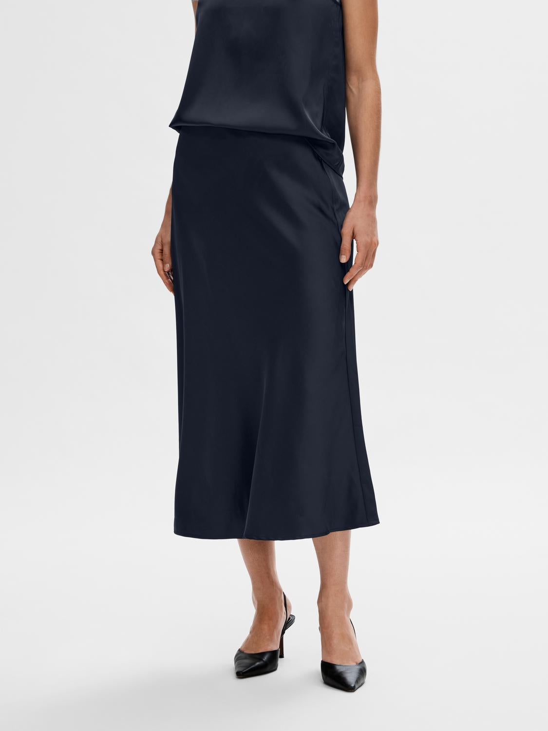 SLFLENA Midi Skirt - Dark Sapphire