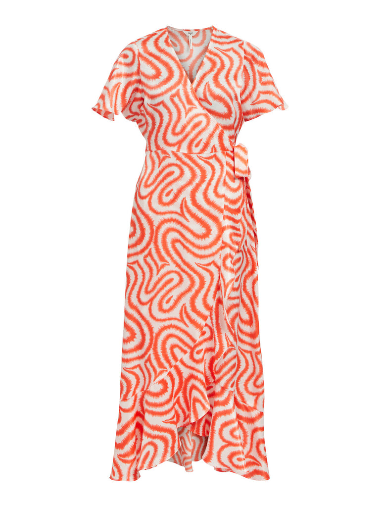 OBJGREEN Dress - Hot Coral
