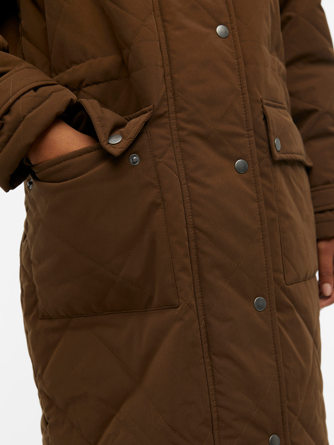 OBJKATIE Coat - Dark Earth