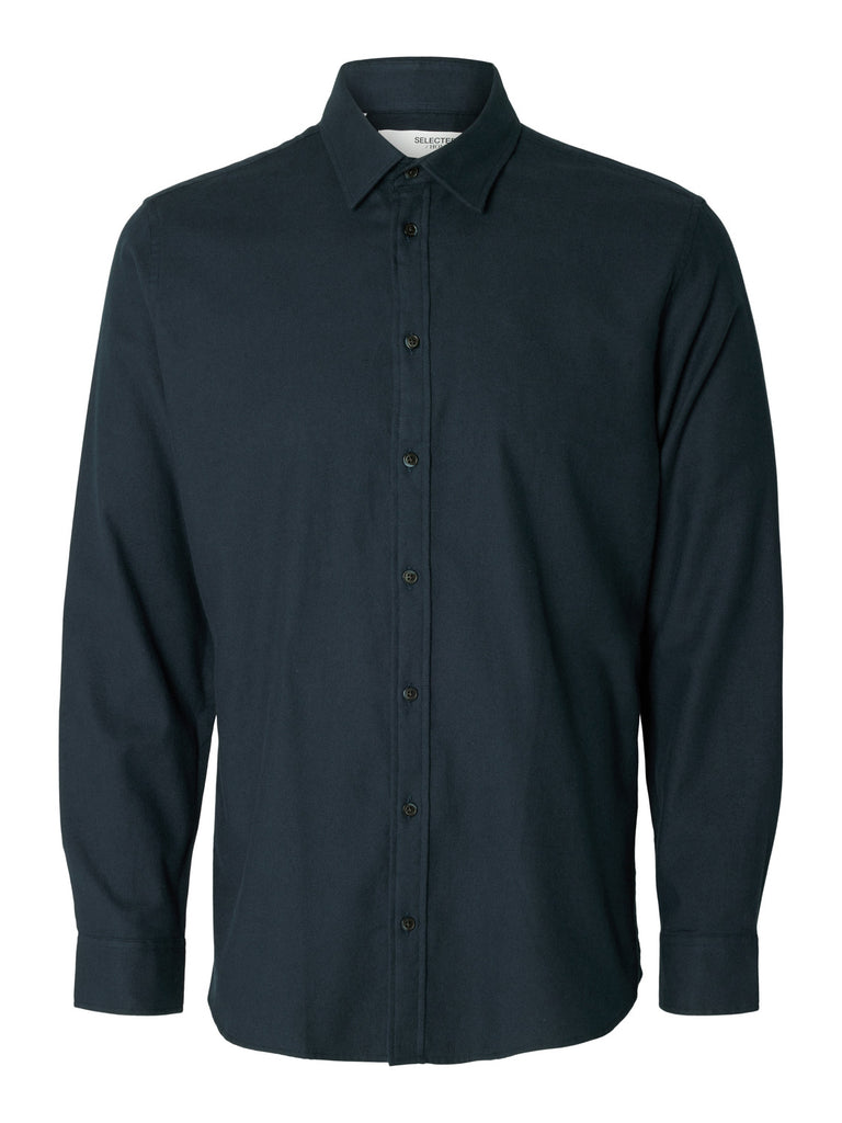 SLHSLIMOWEN-FLANNEL Shirts - Dark Sapphire