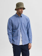 Load image into Gallery viewer, SLHSLIMNEW-LINEN Shirts - Medium Blue Denim