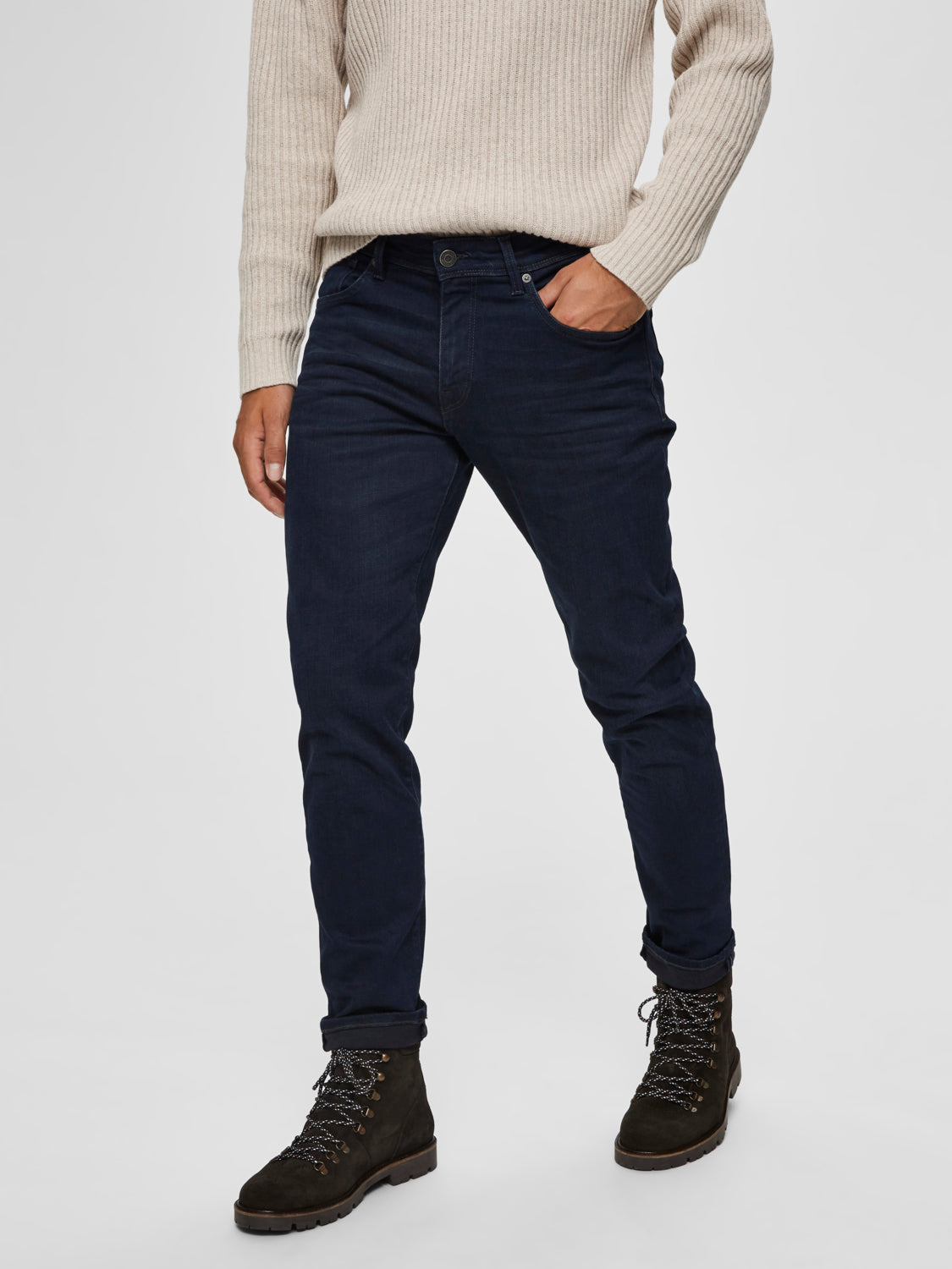 SLHSTRAIGHT-SCOTT Jeans - blue black denim