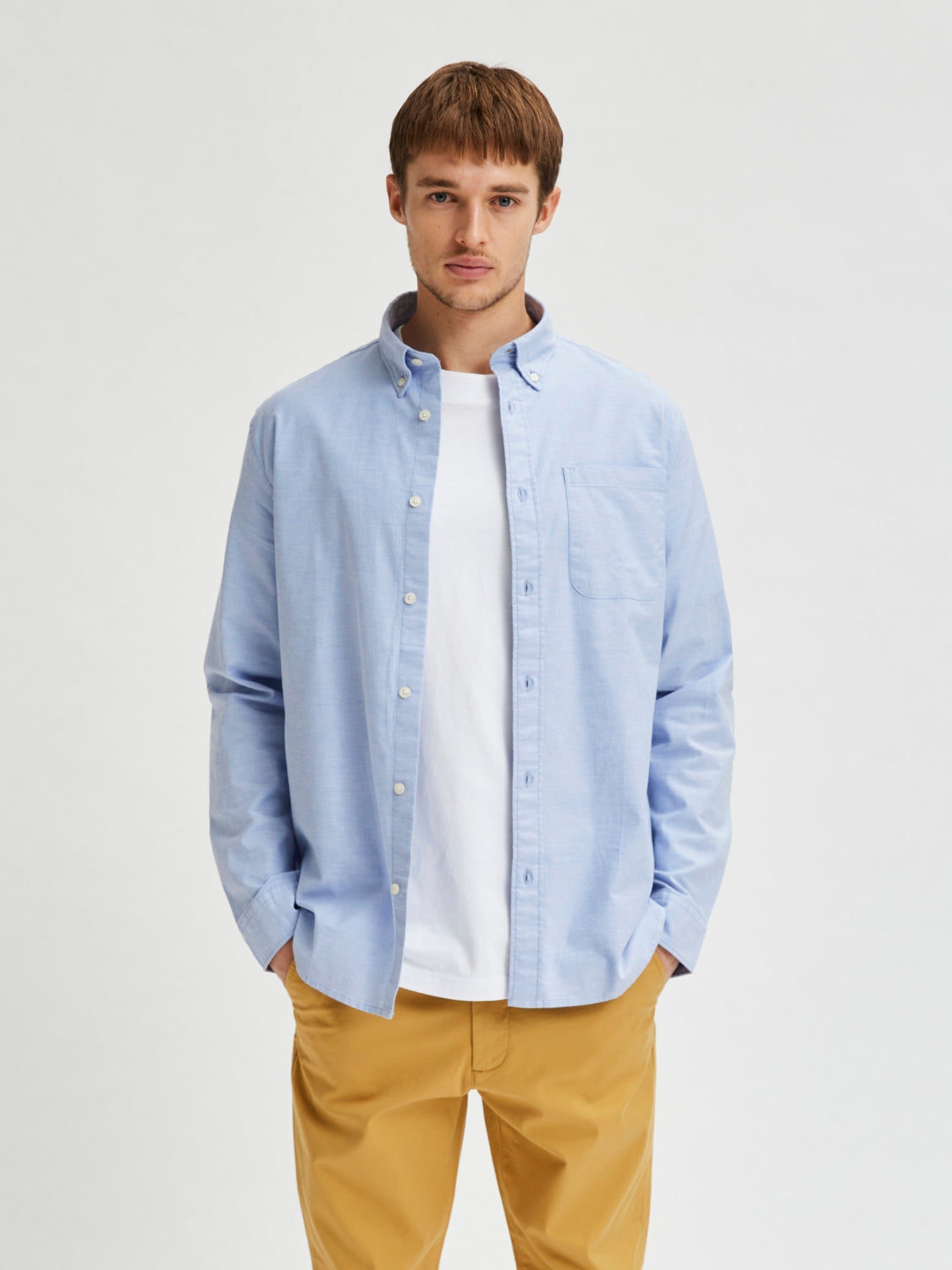 SLHREGRICK-OX Shirts - light blue