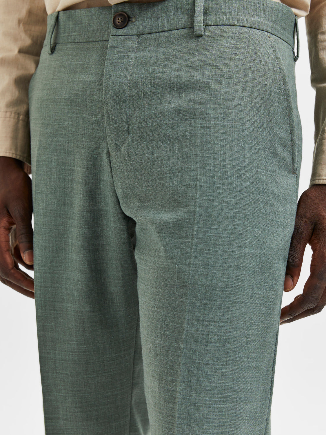 SLHSLIM-OASIS Pants - Light Green Melange
