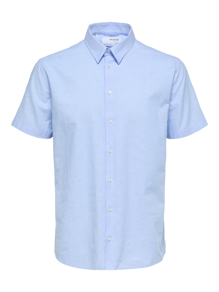 SLHSLIMNEW-LINEN Shirts - Cashmere Blue