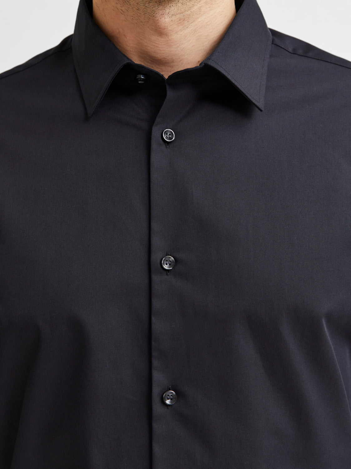 SLHSLIMETHAN Shirts - Black