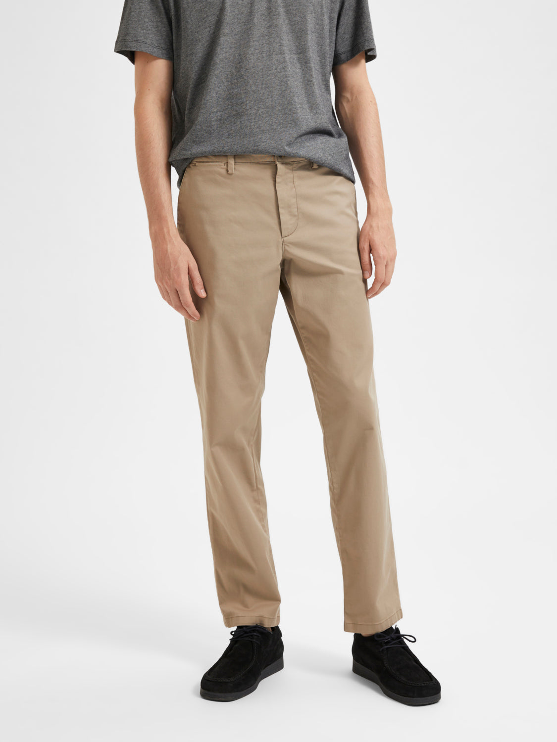 SLHSTRAIGHT-NEW Pants - Greige