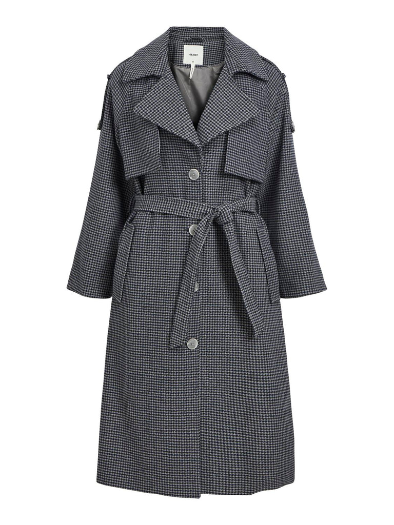 OBJSARELLA Coat - Dark Grey Melange