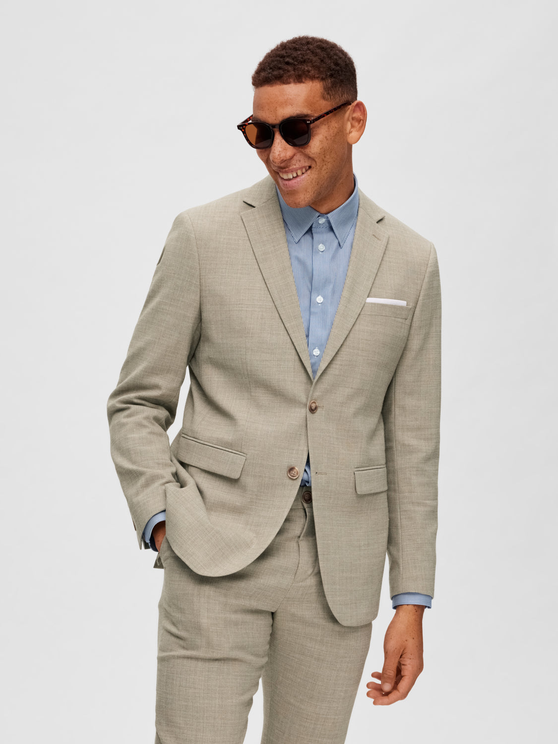 SLHSLIM-OASIS Blazer - Sand