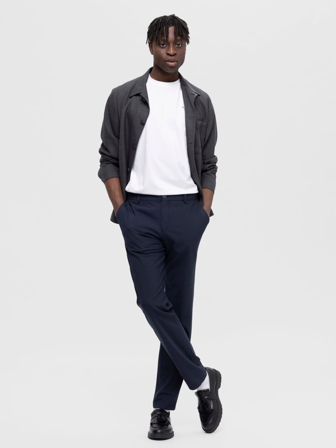 SLHSLIM-ROBERT Pants - Dark Sapphire