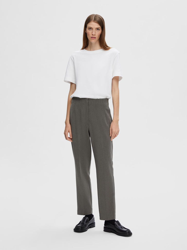 SLFEMMA-TIA Pants - Medium Grey Melange