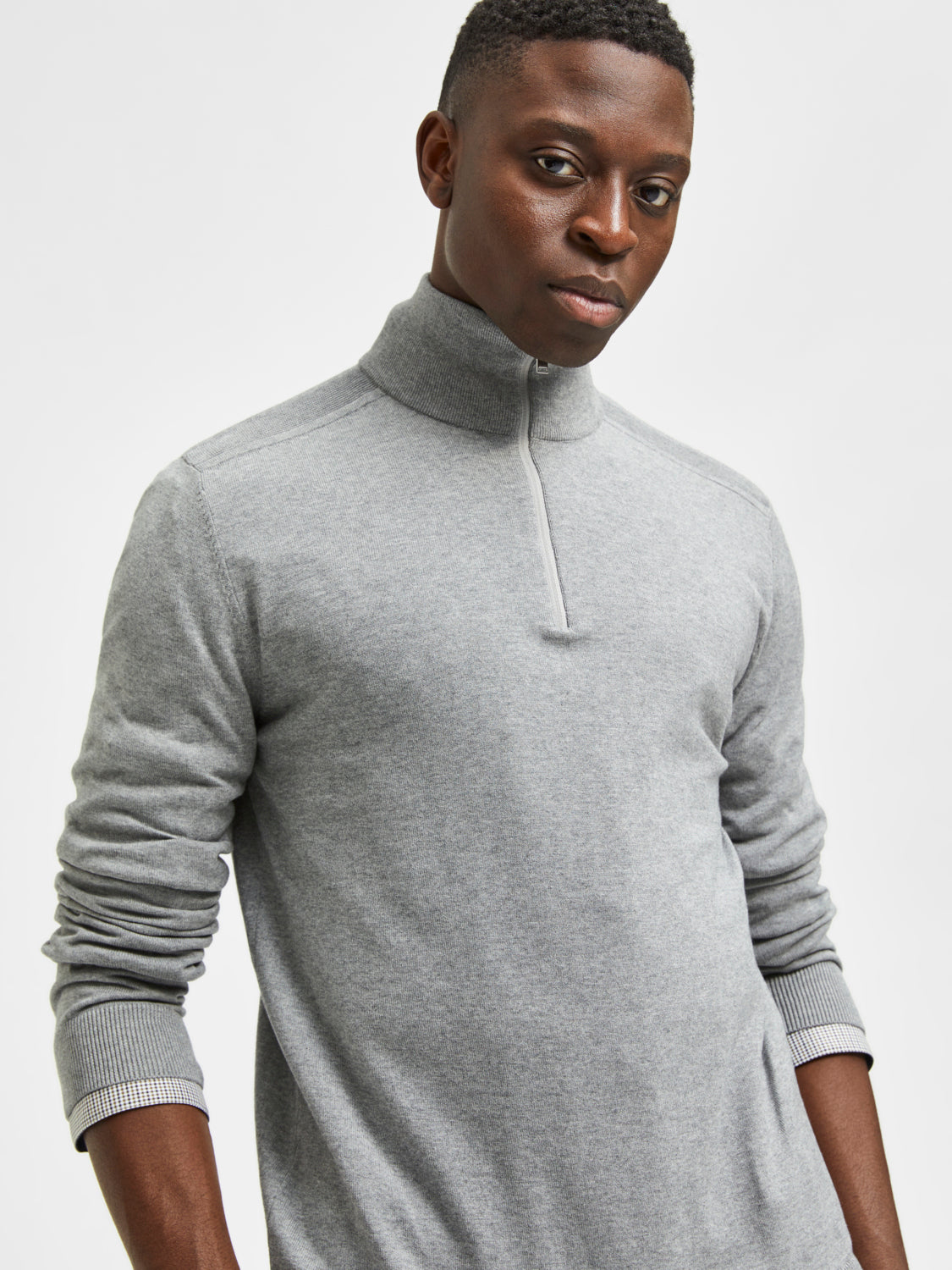 SLHBERG Pullover - Medium Grey Melange