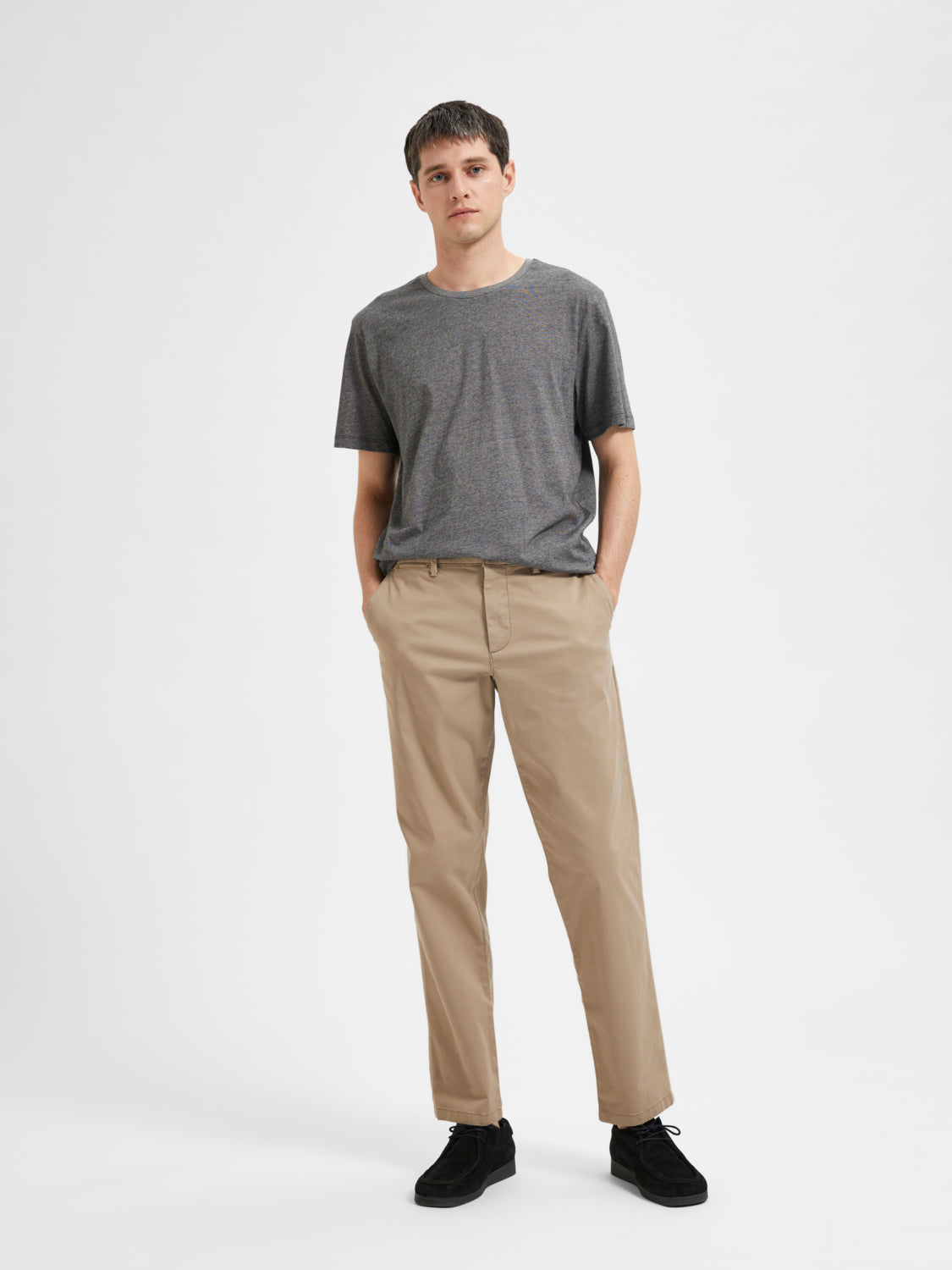 SLHSTRAIGHT-NEW Pants - Greige