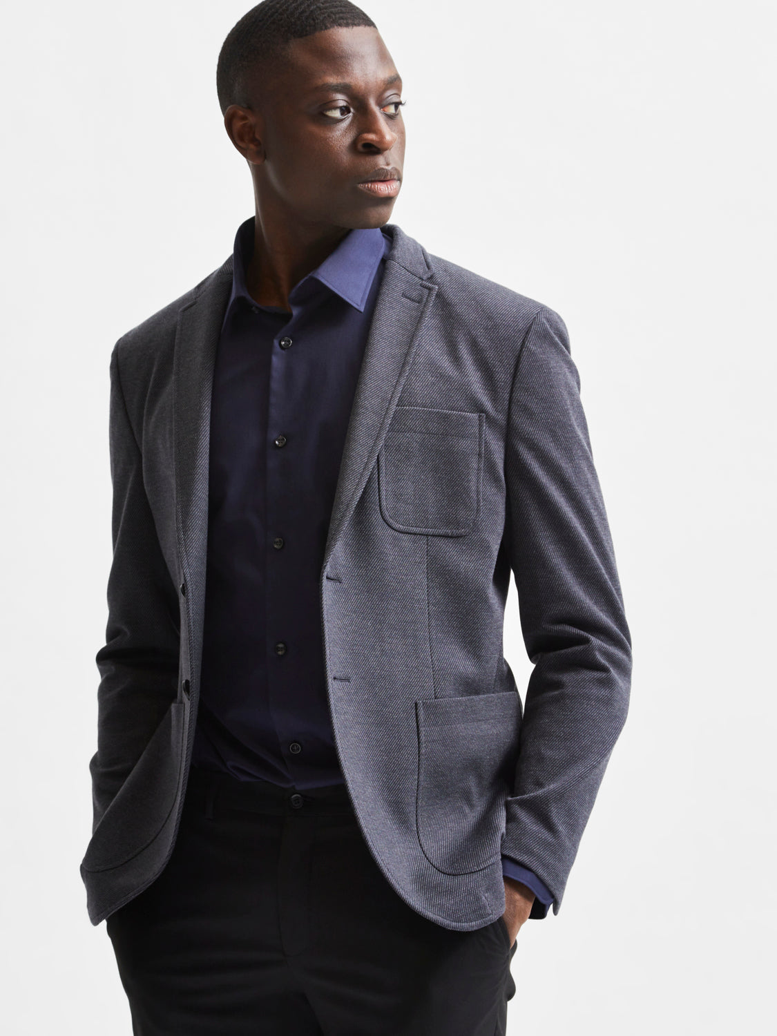 SLHSLIMETHAN Shirts - Peacoat