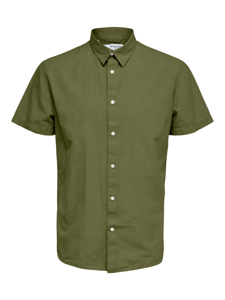 SLHSLIMNEW-LINEN Shirts - Olive Branch