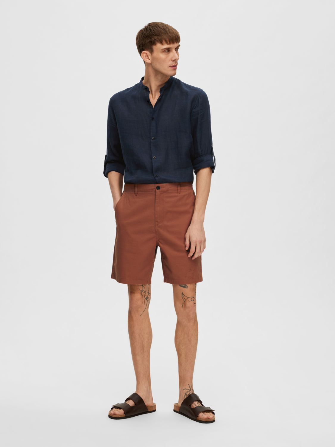 SLHCOMFORT-HOMME Shorts - Baked Clay