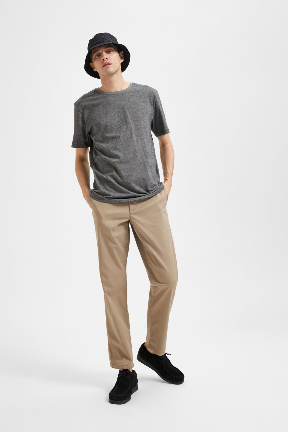 SLHSTRAIGHT-NEW Pants - Greige