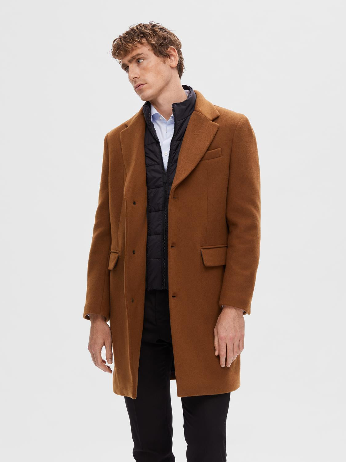 Mens long clearance camel coat